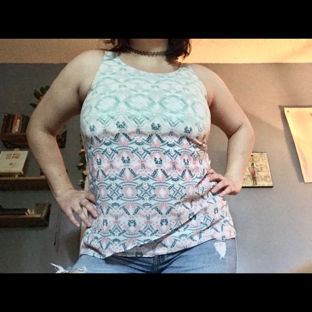 Cabi Sheer Tank Top Blouse